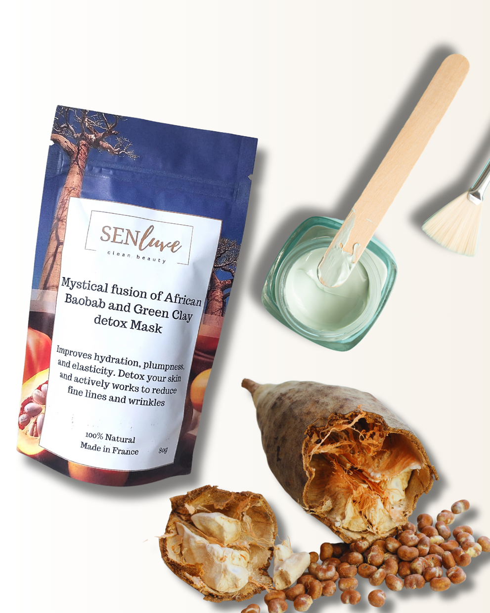 Baobab Detox Green Clay Mask