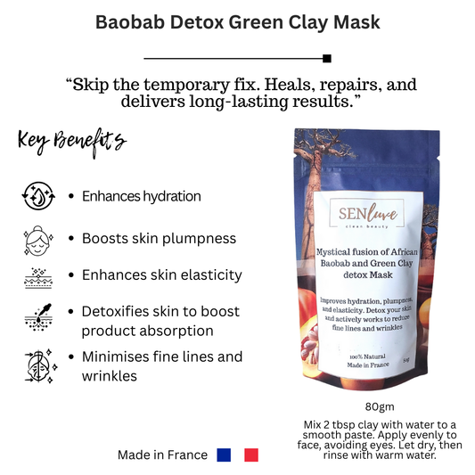 Baobab Detox Green Clay Mask - Last Sale 2025!