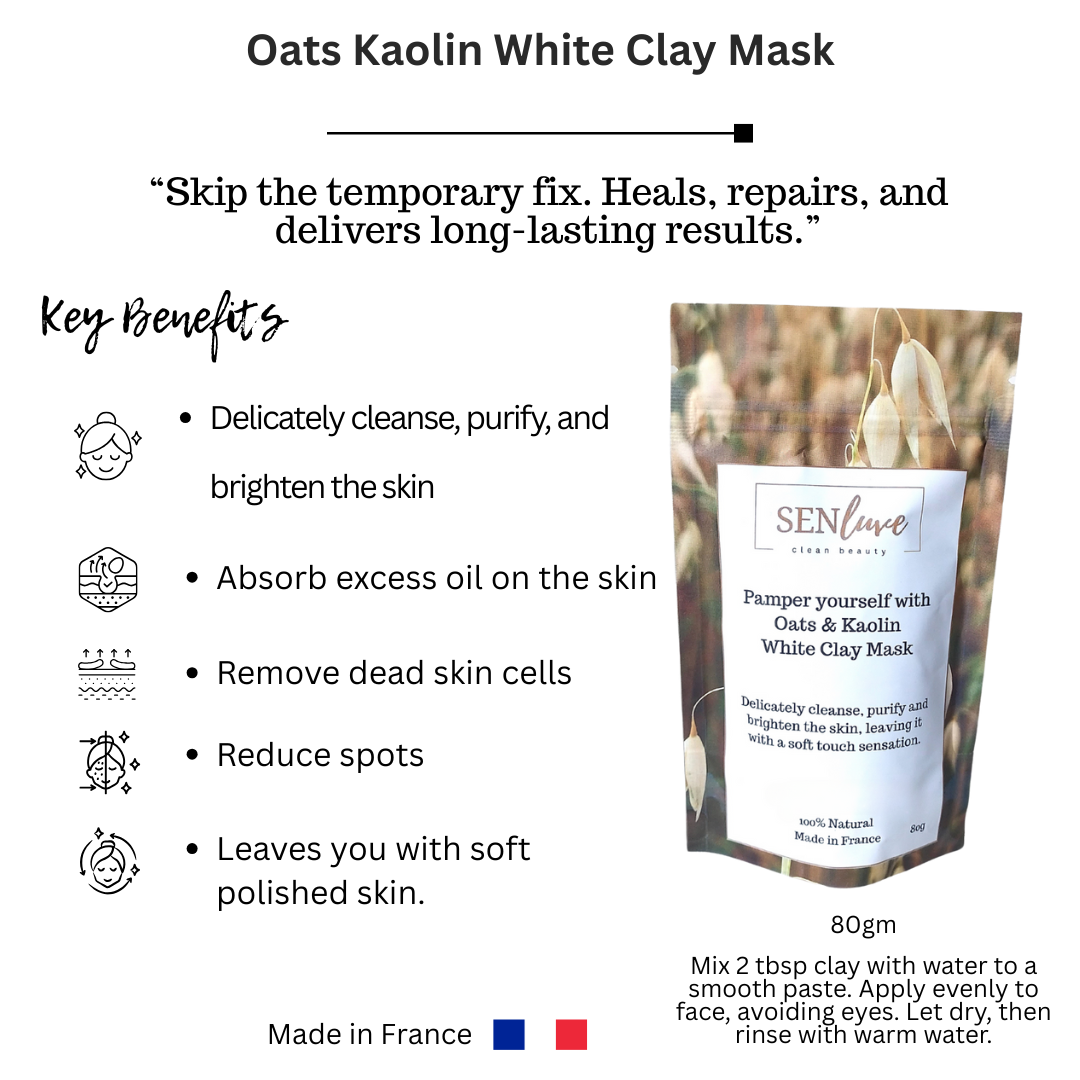 Oats Kaolin White Clay Mask